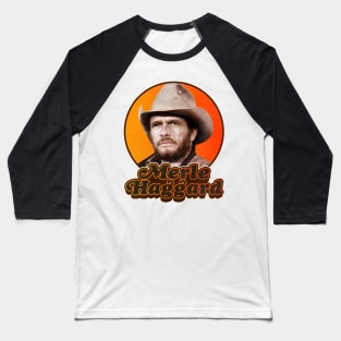 Retro Merle Haggard Legend Design Baseball T-Shirt